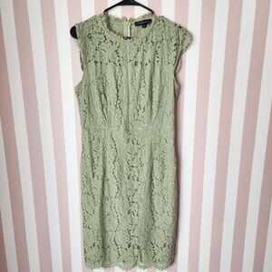 🏷Elegant Lace Midi Dress in Sage Green